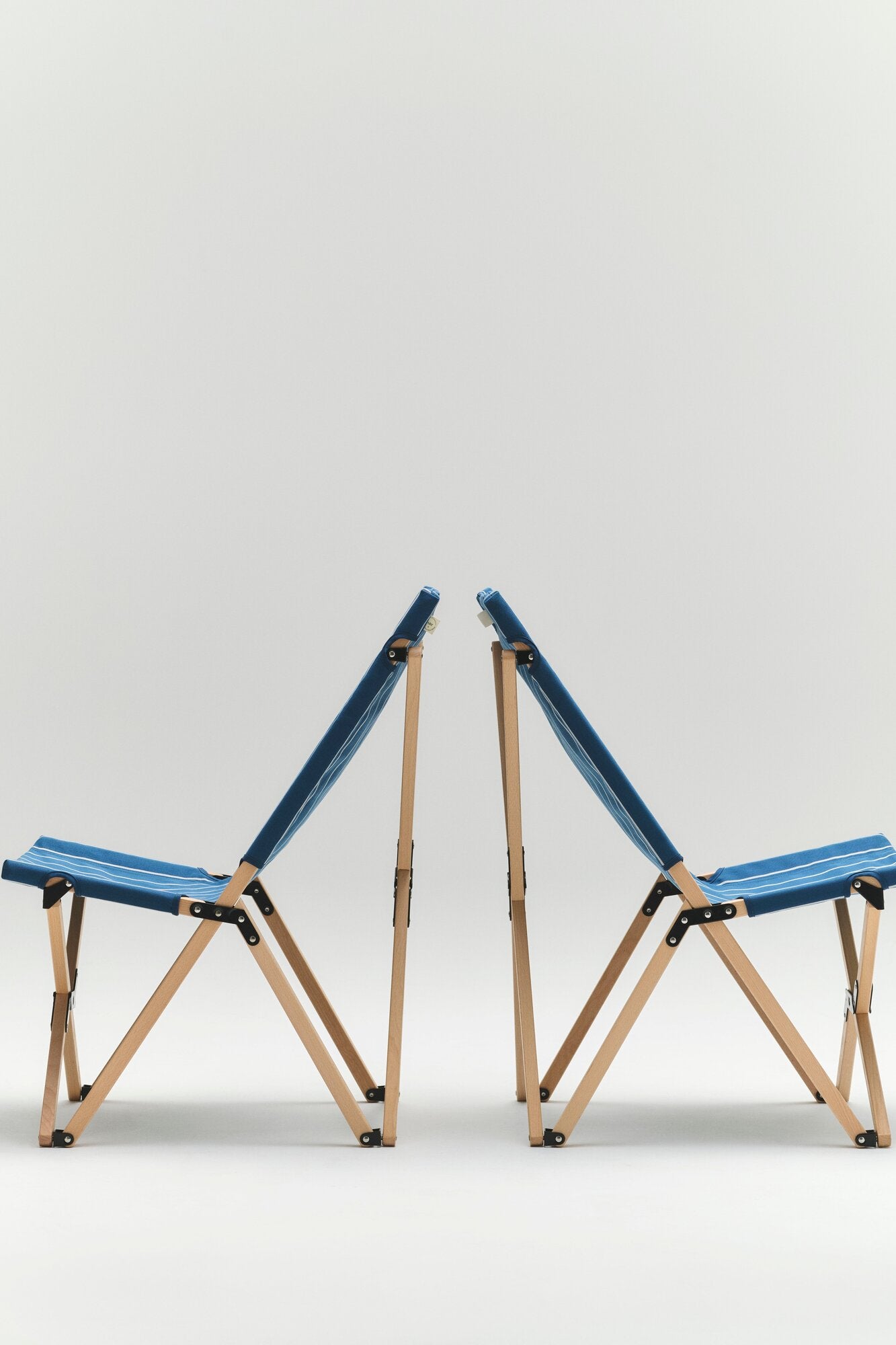 x Jasper Morrison klapstol - Blue with beige stripe